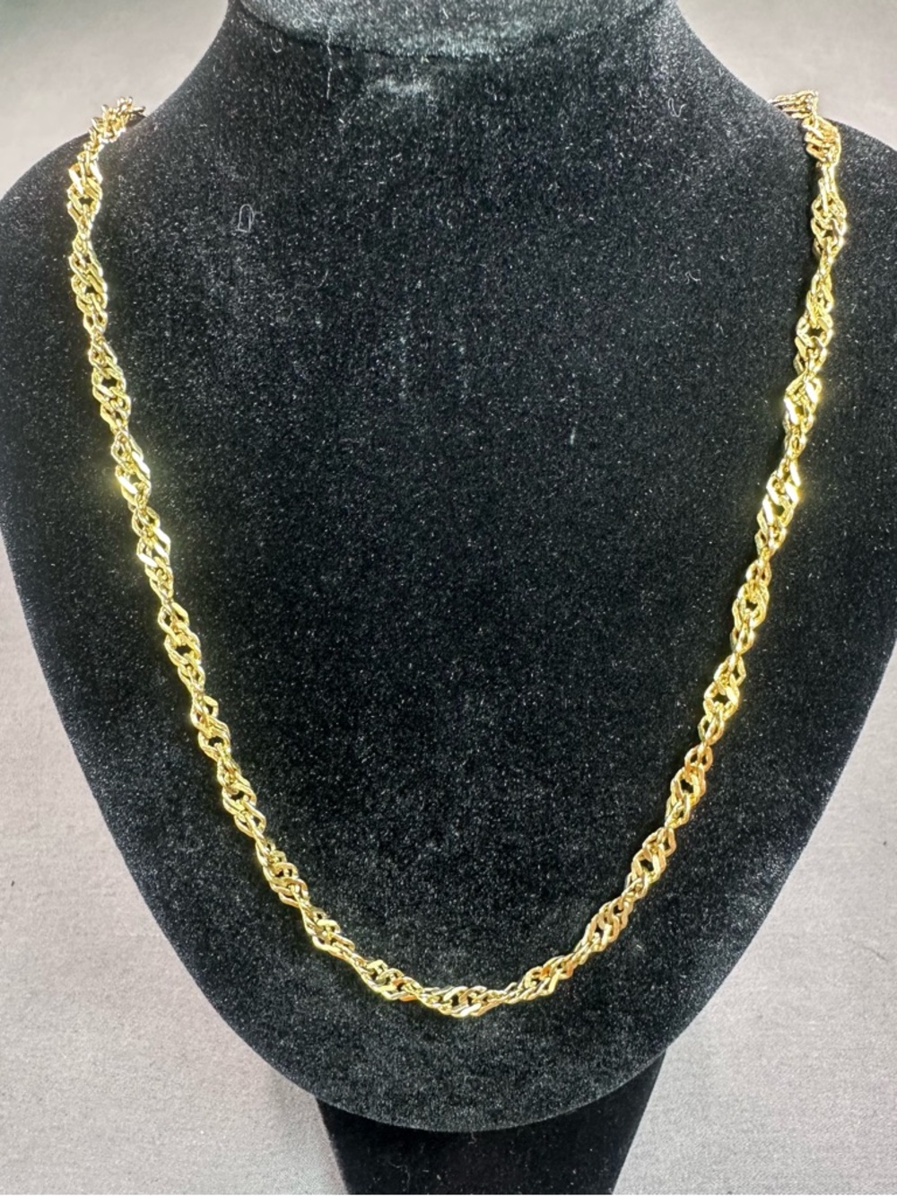 Vintage Sarah Coventry Canada Gold Tone Rope Chain Necklace 30” Signed Tag